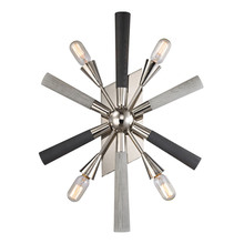 Thacka Metal & Wood 4 Light Wall Sconce