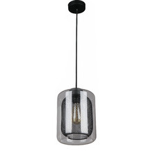 Black Lyne 1 Light Iron & Glass Pendant