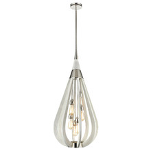 Bonito Teardrop Wood 6 Light Pendant