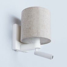 Brighton Fabric & Aluminium Multi Reading Wall Light