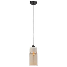 Casa Cylinder Amber Glass Pendant Light