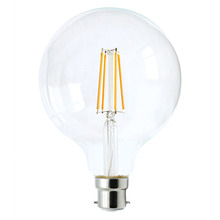 Vale B22 Round 6W Dimmable LED Filament Bulb