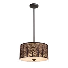 Aged Bronze Autumn 3 Light Pendant