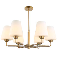 Abbey Iron & Glass 6 Light Pendant
