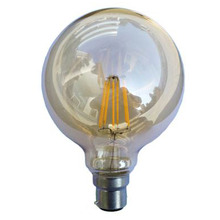 Byren B22 Fancy Round LED Amber Glass LED Filament Bulb