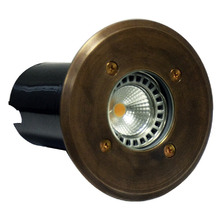14.1cm Round Brass Inground Uplight