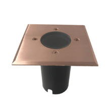 14.1cm Square Copper Inground Uplight