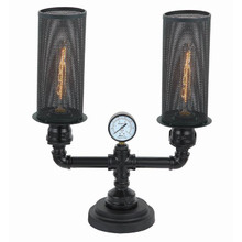 Black Veneto 2 Light Iron Table Lamp