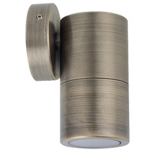 Lustro GU10 Rustic Brass Fixed Exterior Wall Washer Spotlight