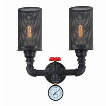 Veneto Black Metal Mesh 2 Light Wall Light
