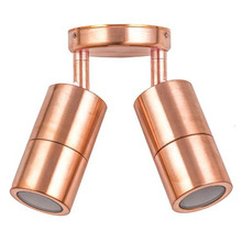 Lustro MR16 Copper Adjustable Double Exterior Spotlight