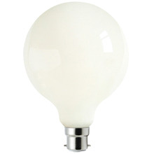 Burnham B22 Fancy Round 8W Frosted LED Filament Bulb