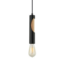 Ida Oak Wood & Iron Pendant Light
