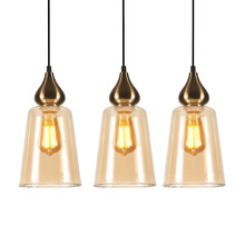 Jerez Tapered Cylinder Glass 3 Light Linear Pendant