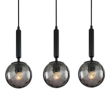 Trattino Glass Orb 3 Light Linear Pendant