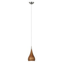 Beck Argill Aluminium Wood Look Pendant Light