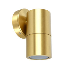 Lustro GU10 Brass Fixed Exterior Wall Washer Spotlight