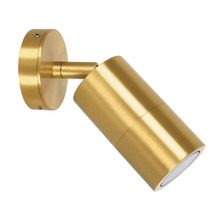 Lustro GU10 Brass Adjustable Exterior Wall Spotlight
