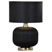 Kael Round Ceramic & Iron Table Lamp