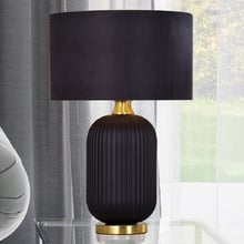 Kael Column Ceramic & Iron Table Lamp