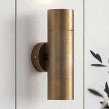 Lustro GU10 Brass Up/Down Exterior Wall Light