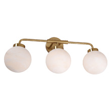 Soren Albaster & Iron 3 Lamp Wall Light