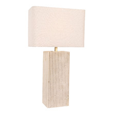 Aric Travertine Rectangular Table Lamp