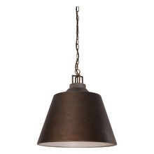 Anson Travertine & Iron Pendant Light