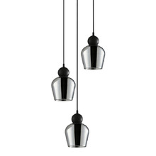 Champan Glass & Iron 3 Light Pendant