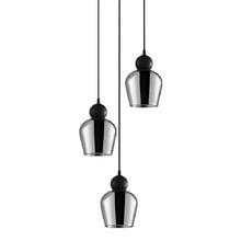 Champan Glass & Iron 3 Light Pendant