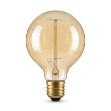 Ravello E27 Amber Fancy Round 25w Dimmable Carbon Filament Bulb