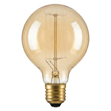 Ravello E27 Amber Fancy Round 25w Dimmable Carbon Filament Bulb