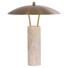 Axton Travertine LED Touch Table Lamp