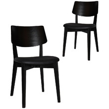 Bentley Dining Chairs with Black Vinyl Seat (Set of 2)