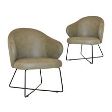 Scranton Upolstered Cross Sled Dining Chairs (Set of 2)