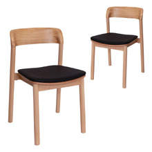Finnian Ash Wood Dining Chairs (Set of 2)