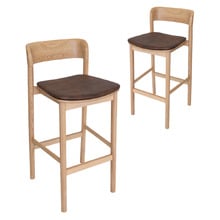 77cm Trinity Faux Leather Bar Stools (Set of 2)