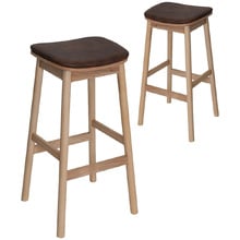 75cm Circe Faux Leather Bar Stools (Set of 2)