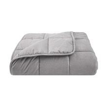 Grey Cotton-Blend Weighted Blanket