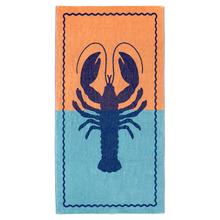 Lobster Jacquard Cotton Beach Towel