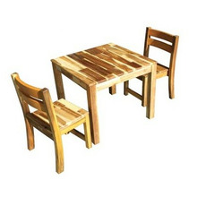 Large Table and 2 Chairs Set