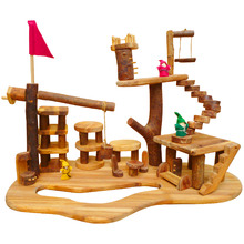 24 Piece Wooden Tree House Play Set