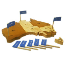 Q Toys Wooden Australian Map Puzzle