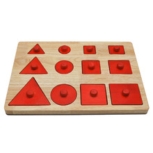 Q Toys Wooden Toddler Knob Shape Puzzle