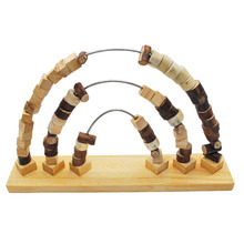 Q Toys Wooden Rainbow Tracing Beads Set