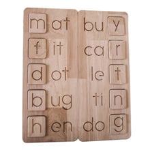Q Toys 2 Piece Wooden CVC Word Board Set