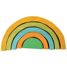 Q Toys 6 Piece Small Rainbow Block Set