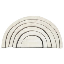 Q Toys 6 Piece Natural Rainbow Block Set