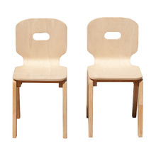 Q Toys Kids' Amber Rubberwood Chairs (Set of 2)