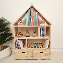 Q Toys Kids' Wonder House Rubberwood Bookshelf